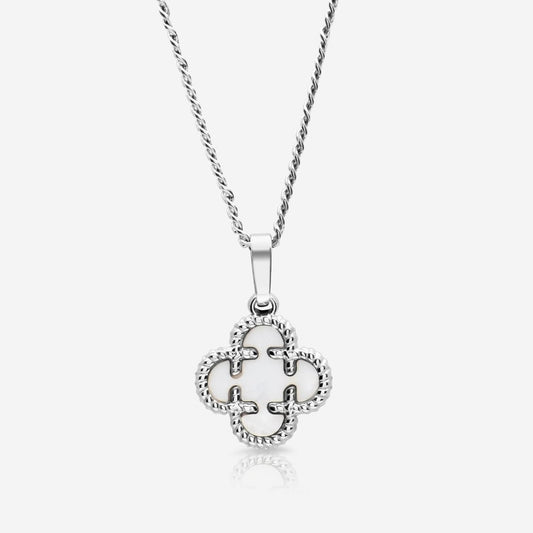 Clover Medaillon Weiß