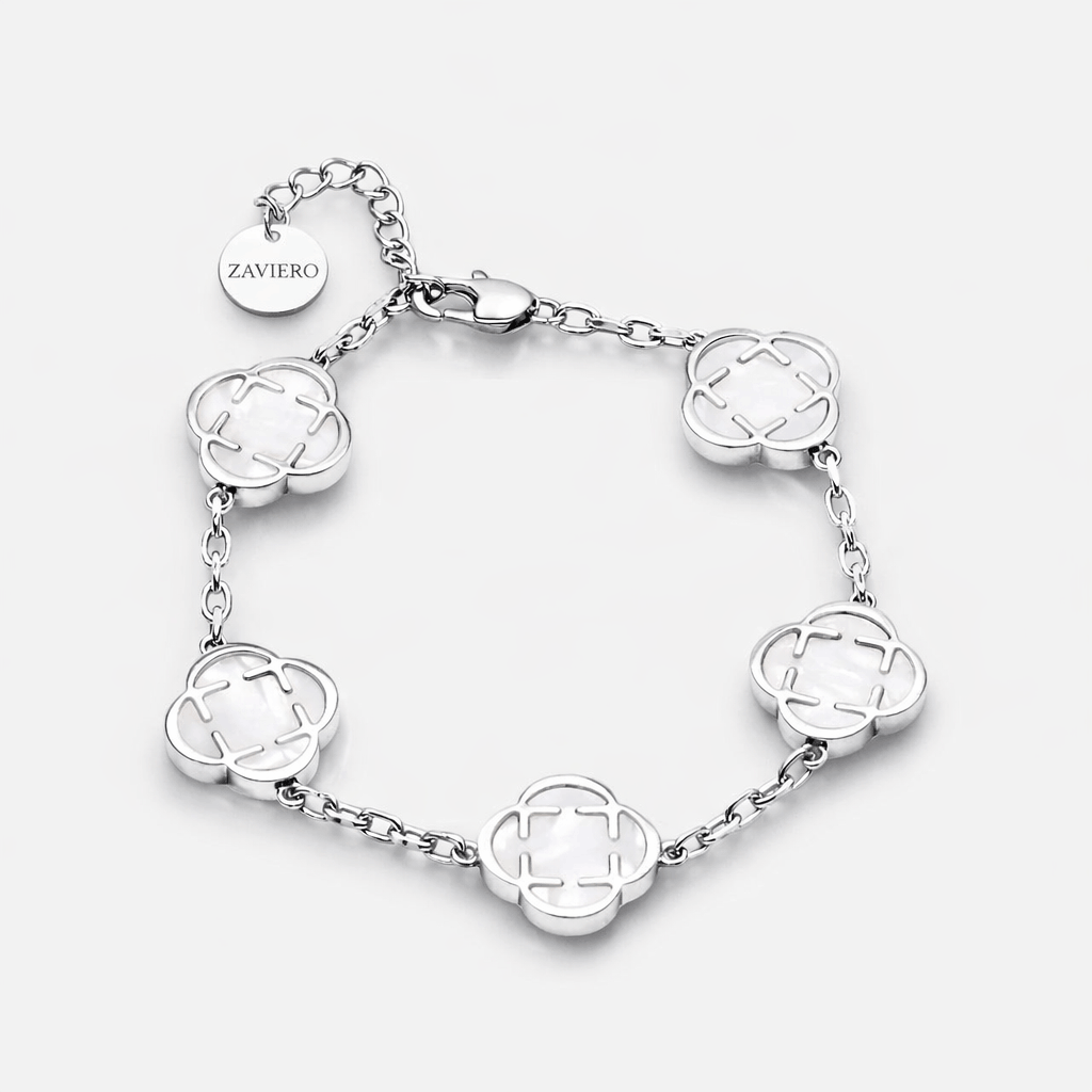 clover bracelet weiß