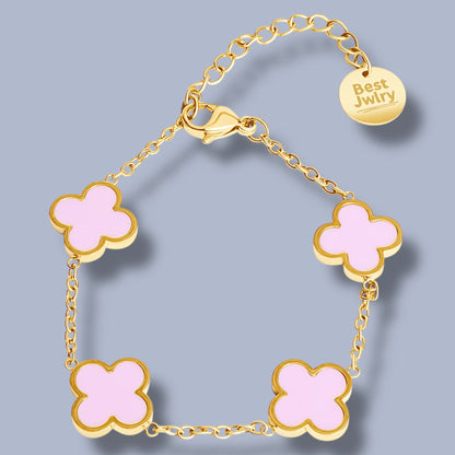 Pinkes Clover Armband - Best Jewelery