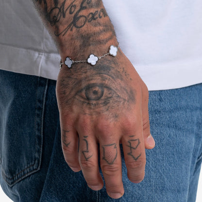 Clover White Armband