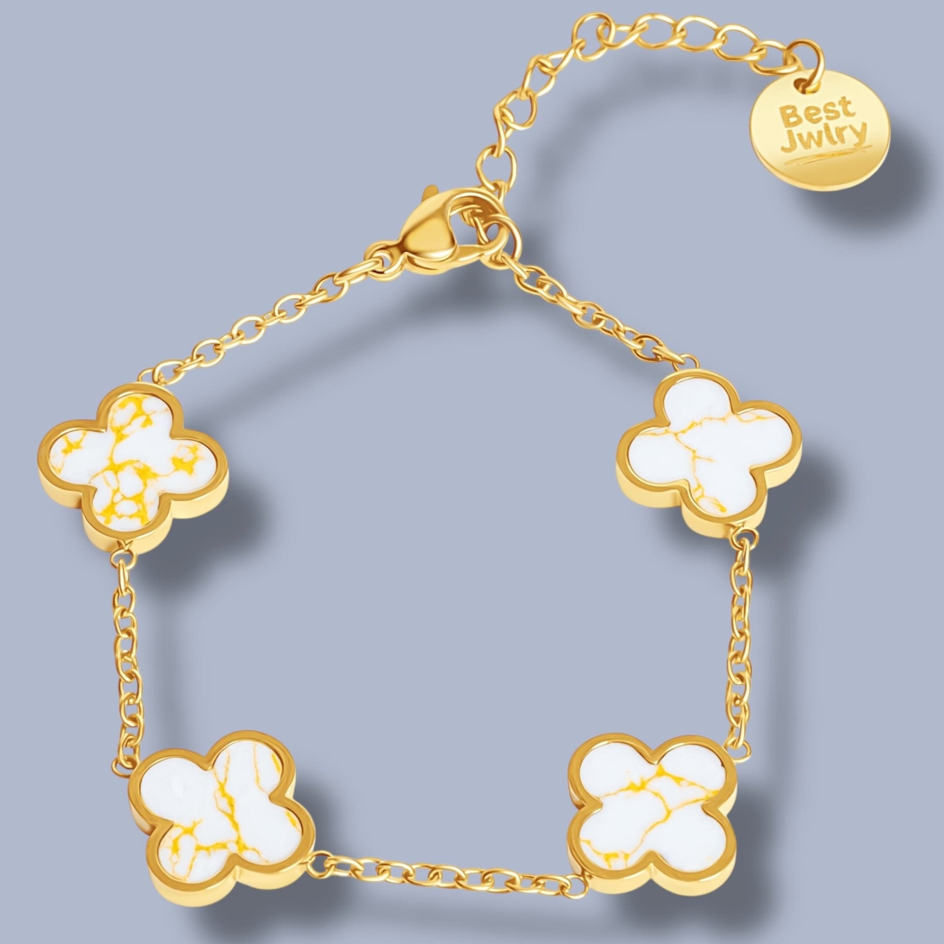 Perlmutt Clover Armband - Best Jewelery