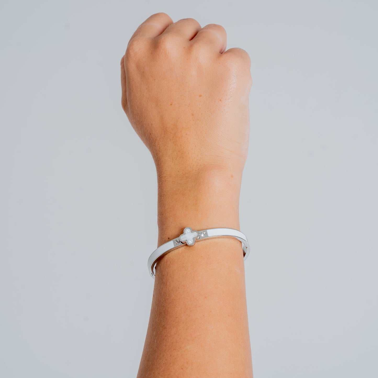 clover armreif silber - best jewelery