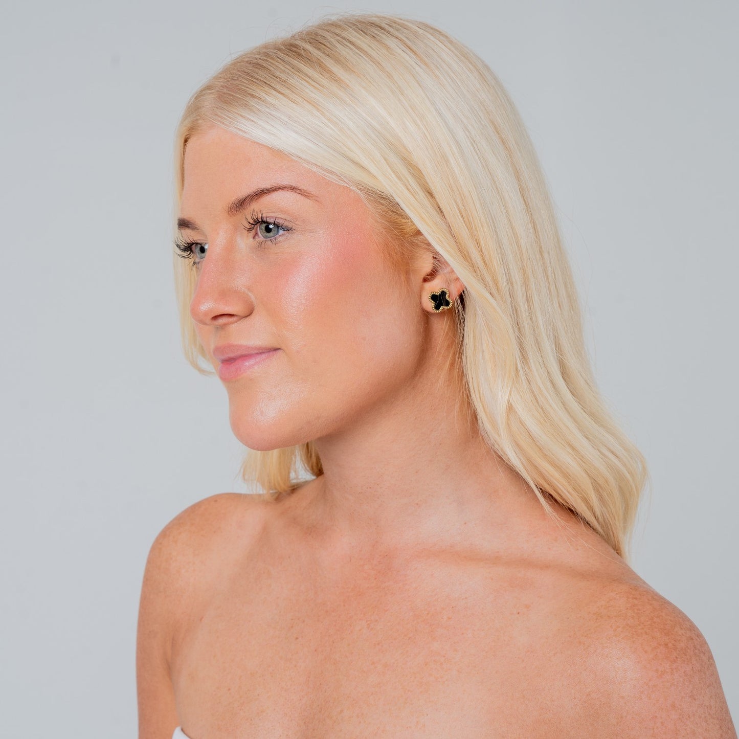 clover ohrringe schwarz - best jewelery