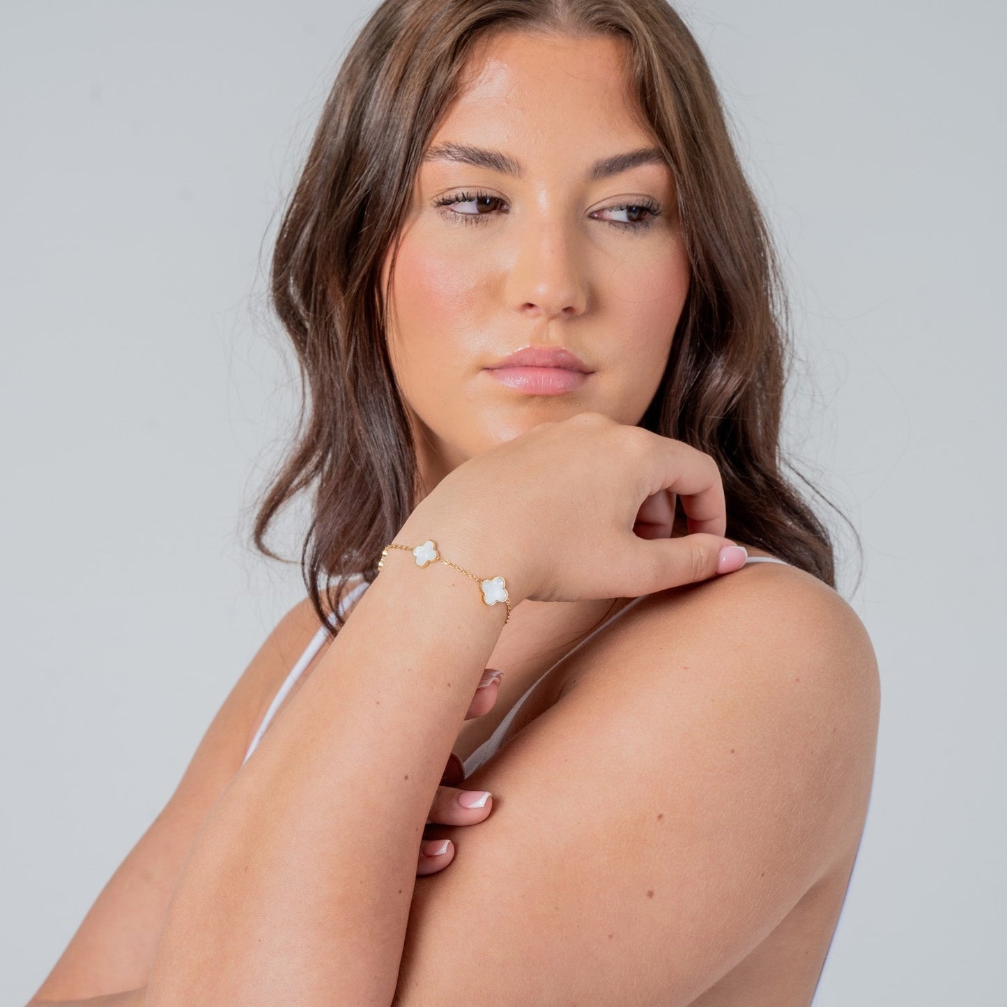 white clover armband - best jewelery