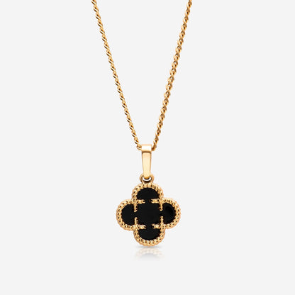 Clover Medaillon Black - Best Jewelery