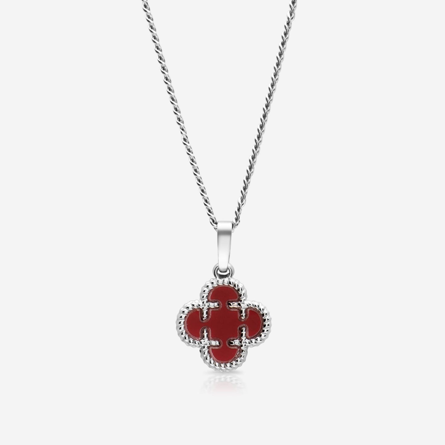 clover medaillon rot - best jewelery