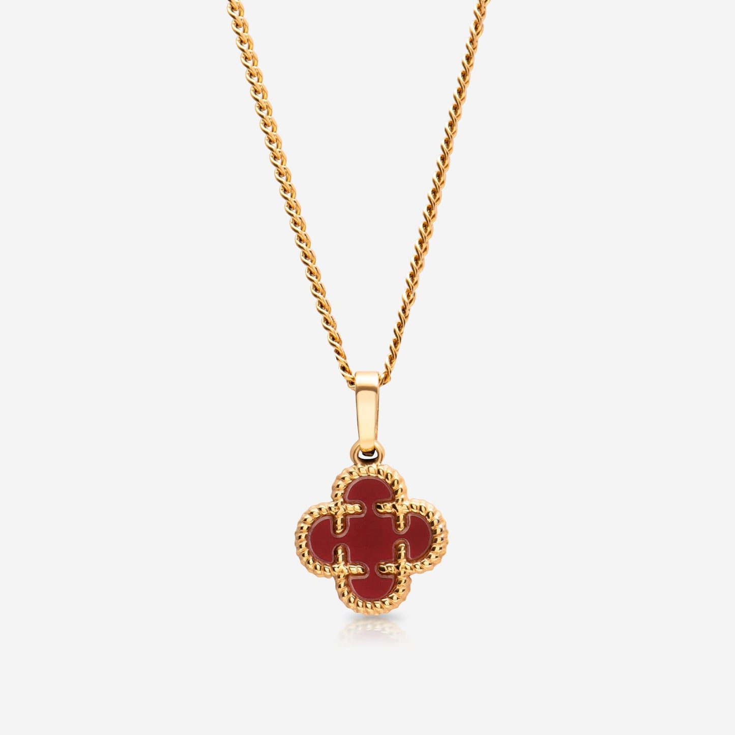 clover medaillon rot - best jewelery