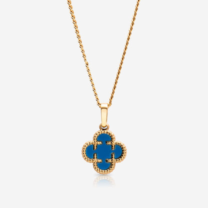 Clover Medaillon Blau - Best Jewelery