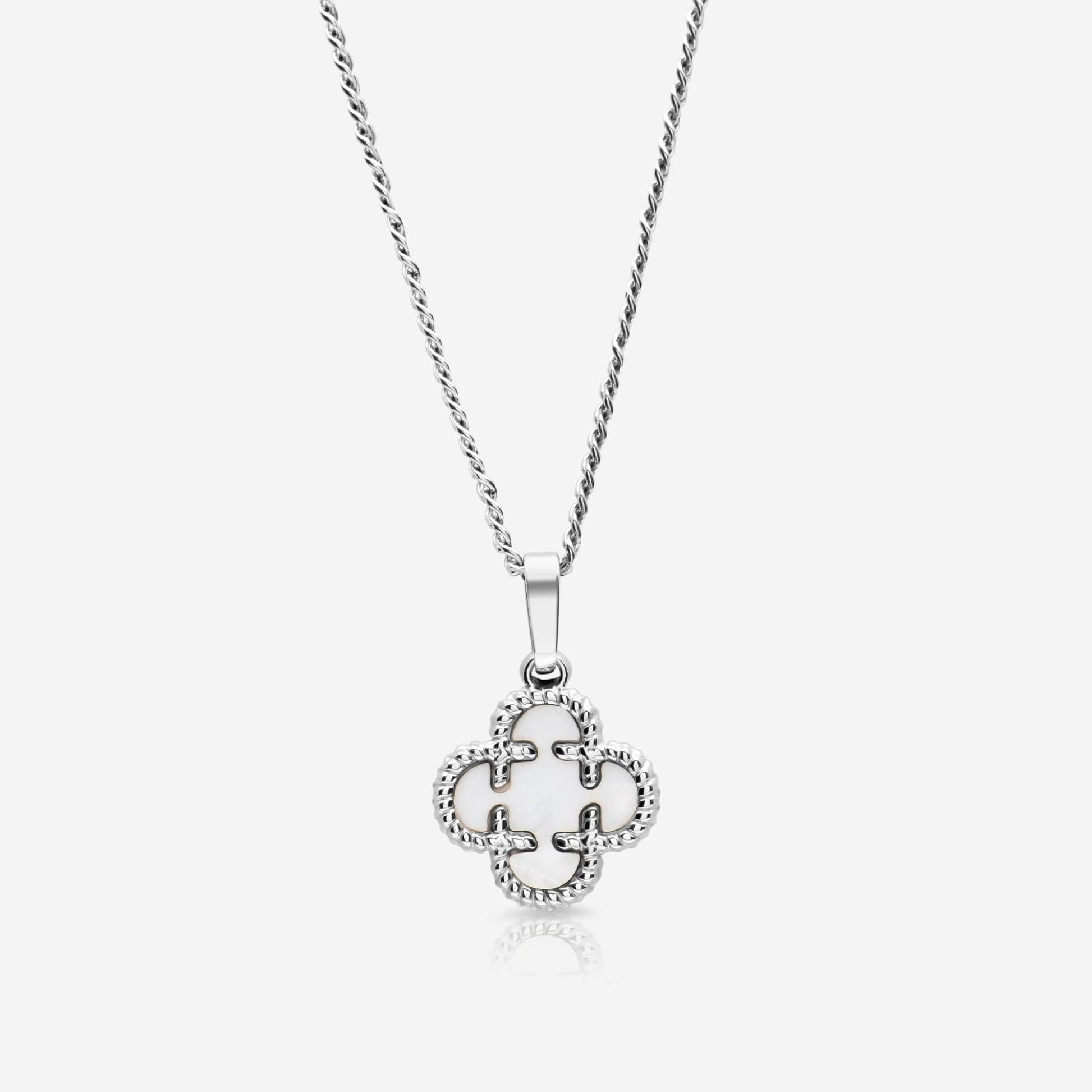 Clover Medaillon Weiß - Best Jewelery