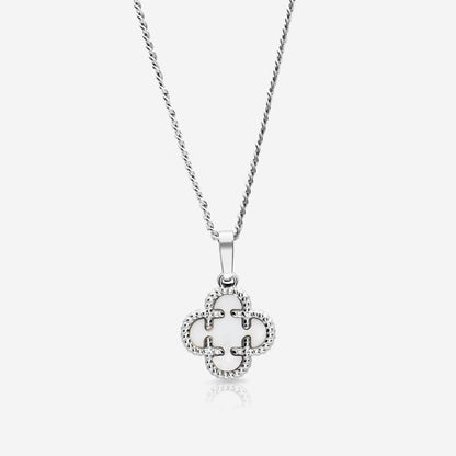 Clover Medaillon Weiß - Best Jewelery