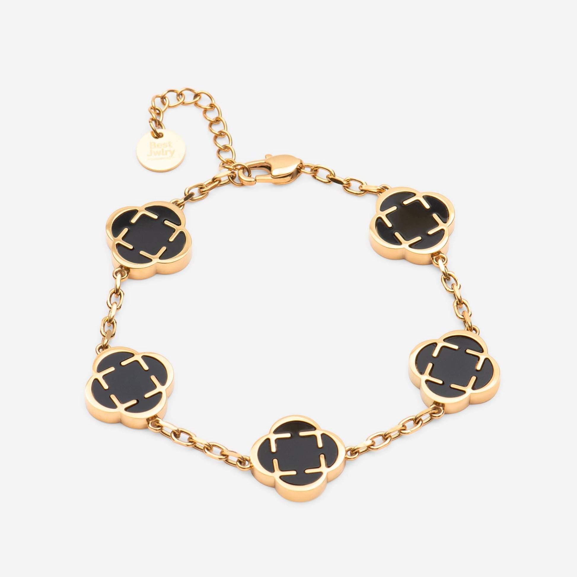 Clover Bracelet Schwarz - Best Jewelery