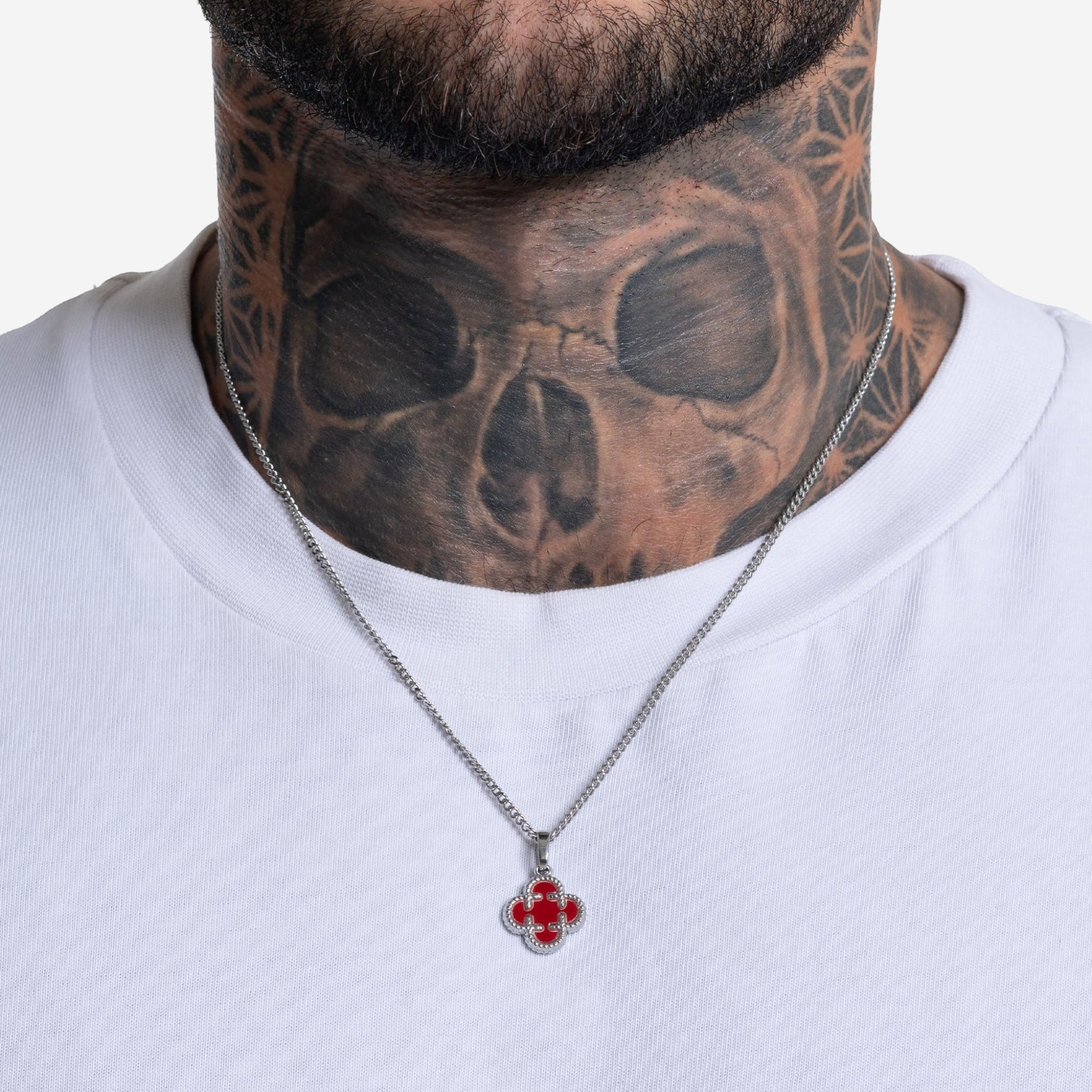 Clover Medaillon Rot - Best Jewelery