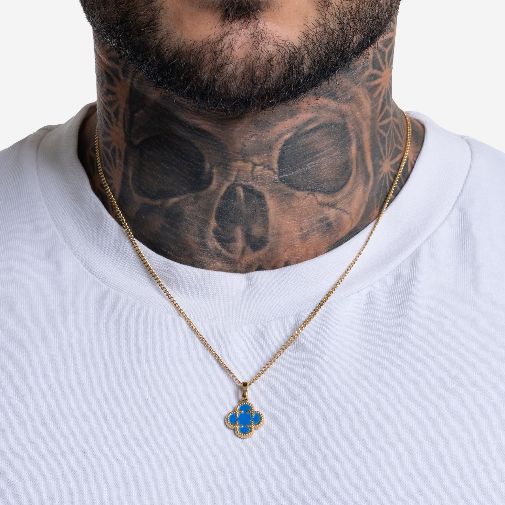 Clover Medaillon Blau - Best Jewelery