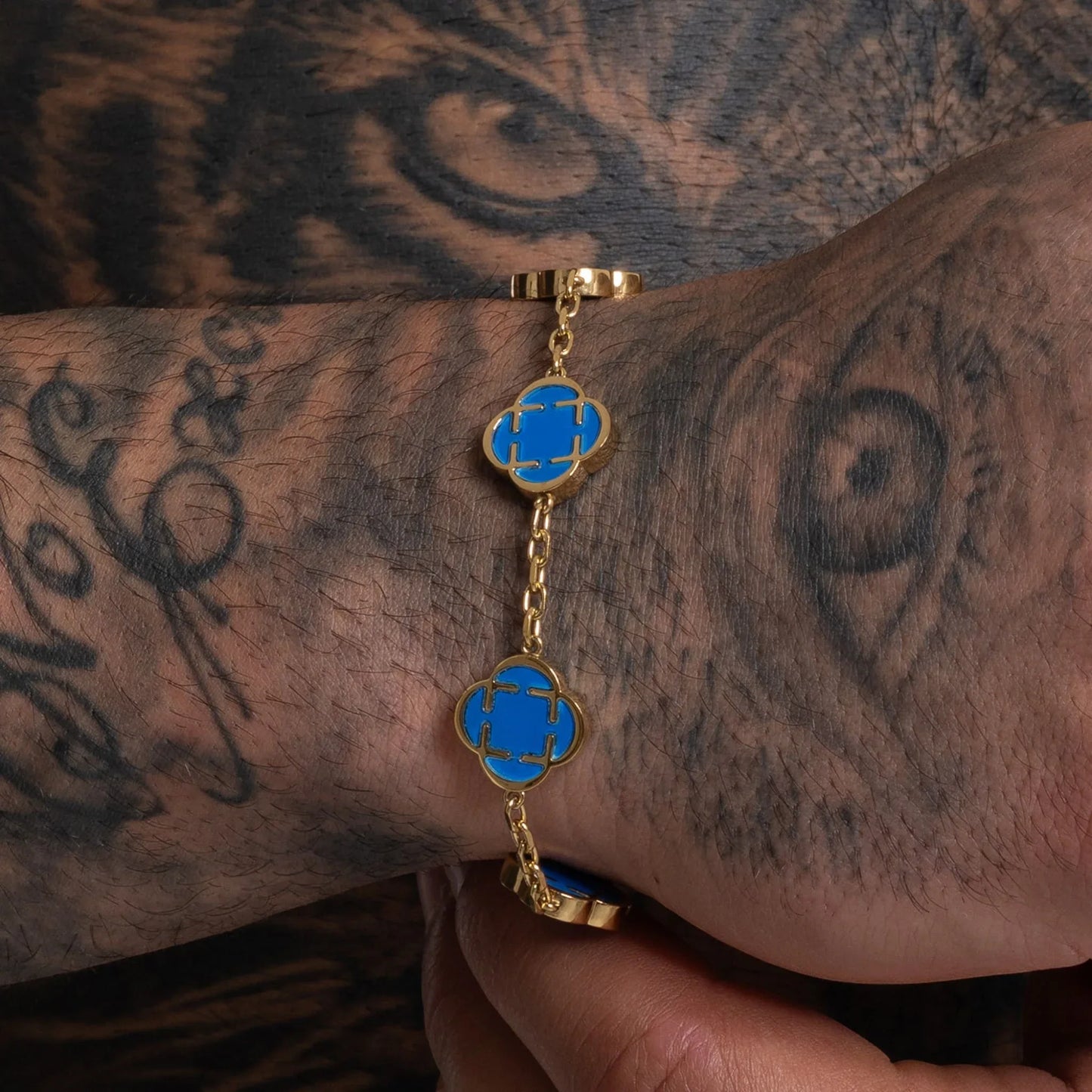 clover bracelet blau - best jewelery