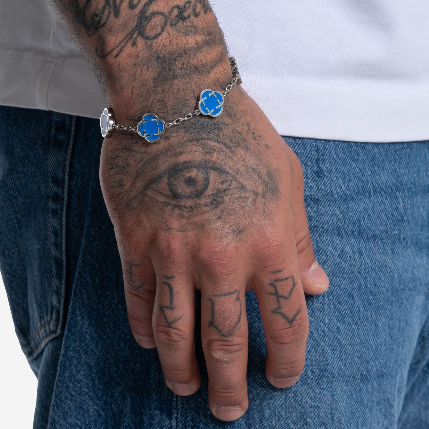 clover bracelet blau - best jewelery