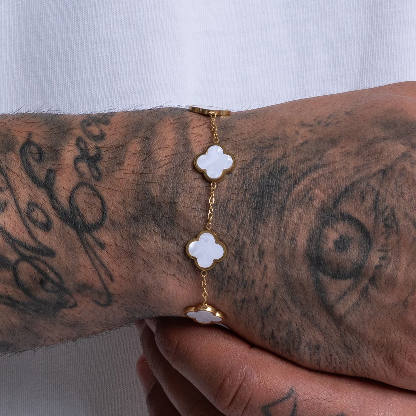 clover white armband - best jewelery