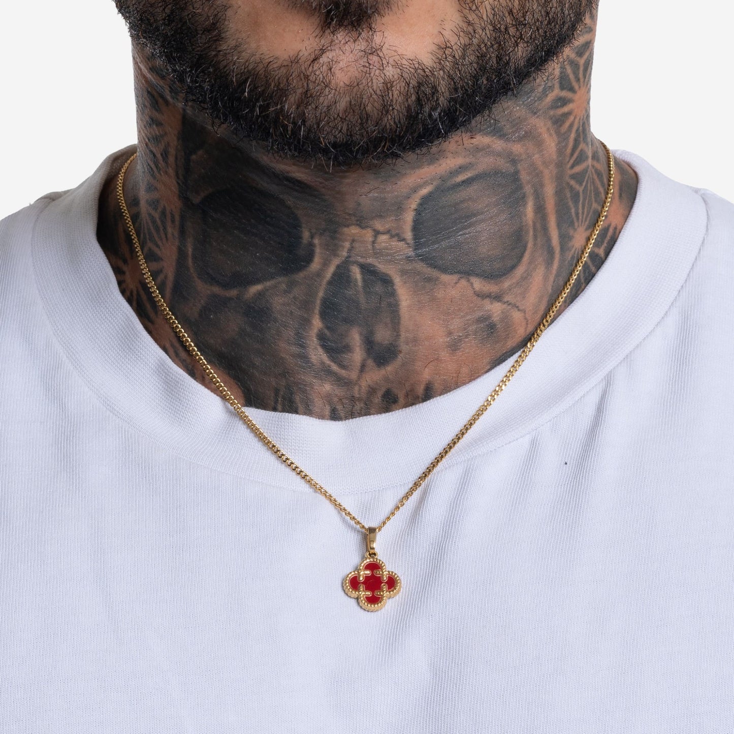 clover medaillon rot - best jewelery