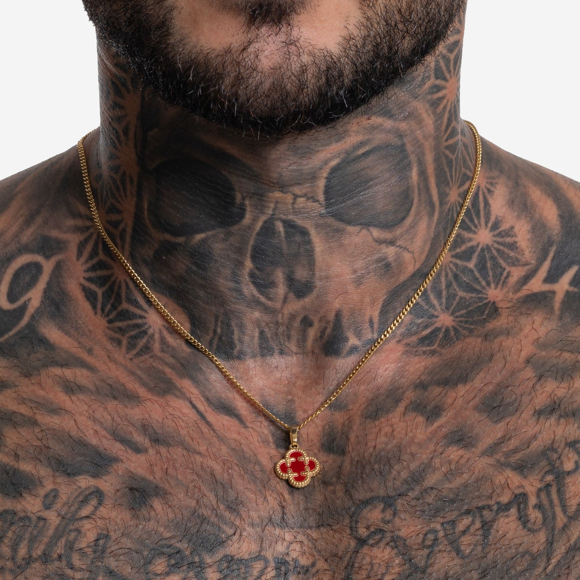 Clover Medaillon Rot - Best Jewelery