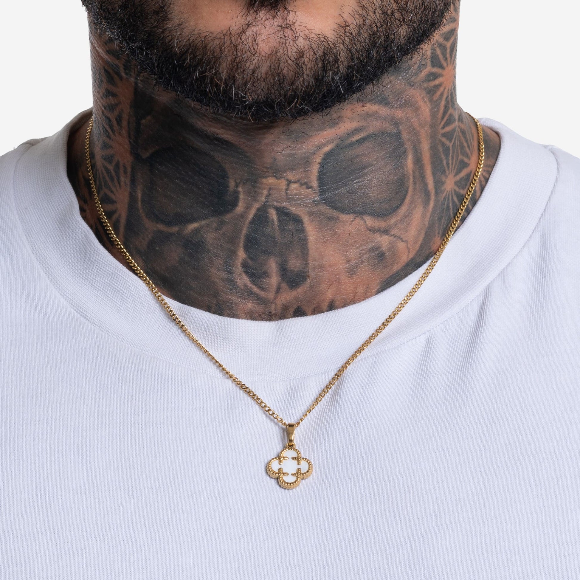 Clover Medaillon Weiß - Best Jewelery